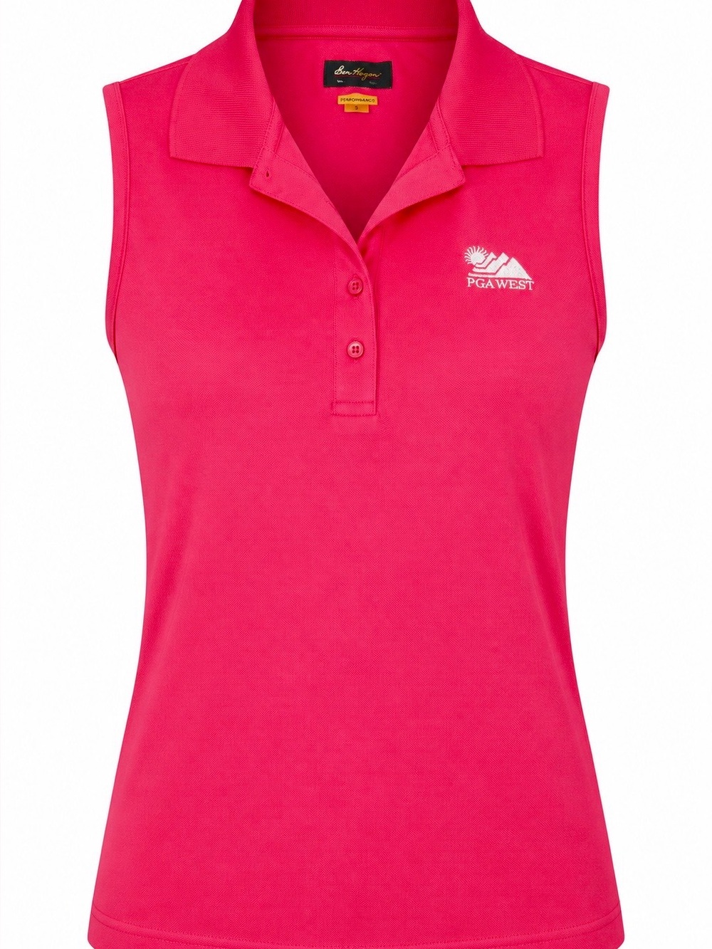 Greg Norman Golf PGA West Club Women Pink Sleeveless Polo Top - S